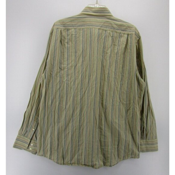 Lacoste Shirt 44 Button Down Striped Pocket Crocodile Preppy Woven - Picture 7 of 11